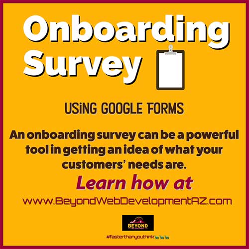 Onboarding Survey Using Google Forms